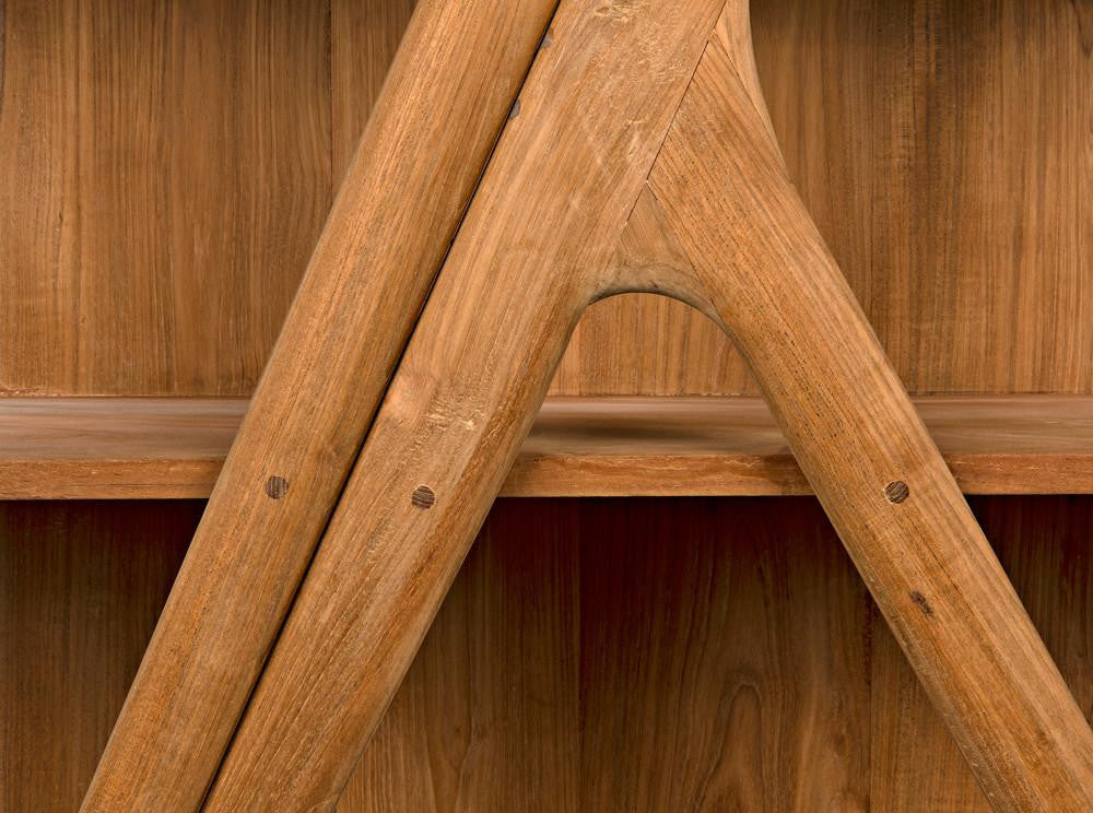 Noir Vetra Bookcase, Natural, 84.5"H (GBCS228T YUU6013LU4)