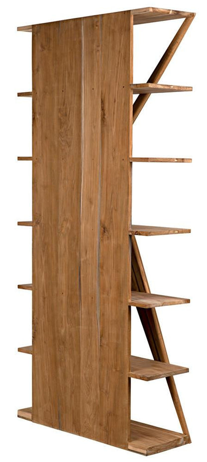 Noir Vetra Bookcase, Natural, 84.5"H (GBCS228T YUU6013LU4)