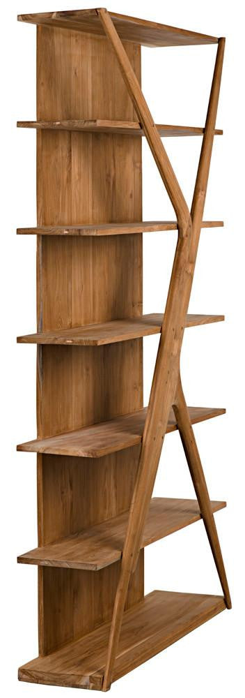 Noir Vetra Bookcase, Natural, 84.5"H (GBCS228T YUU6013LU4)