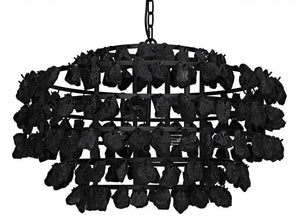 Noir Vulcan Chandelier Matte Black