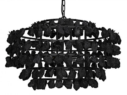 Noir Vulcan Chandelier Matte Black