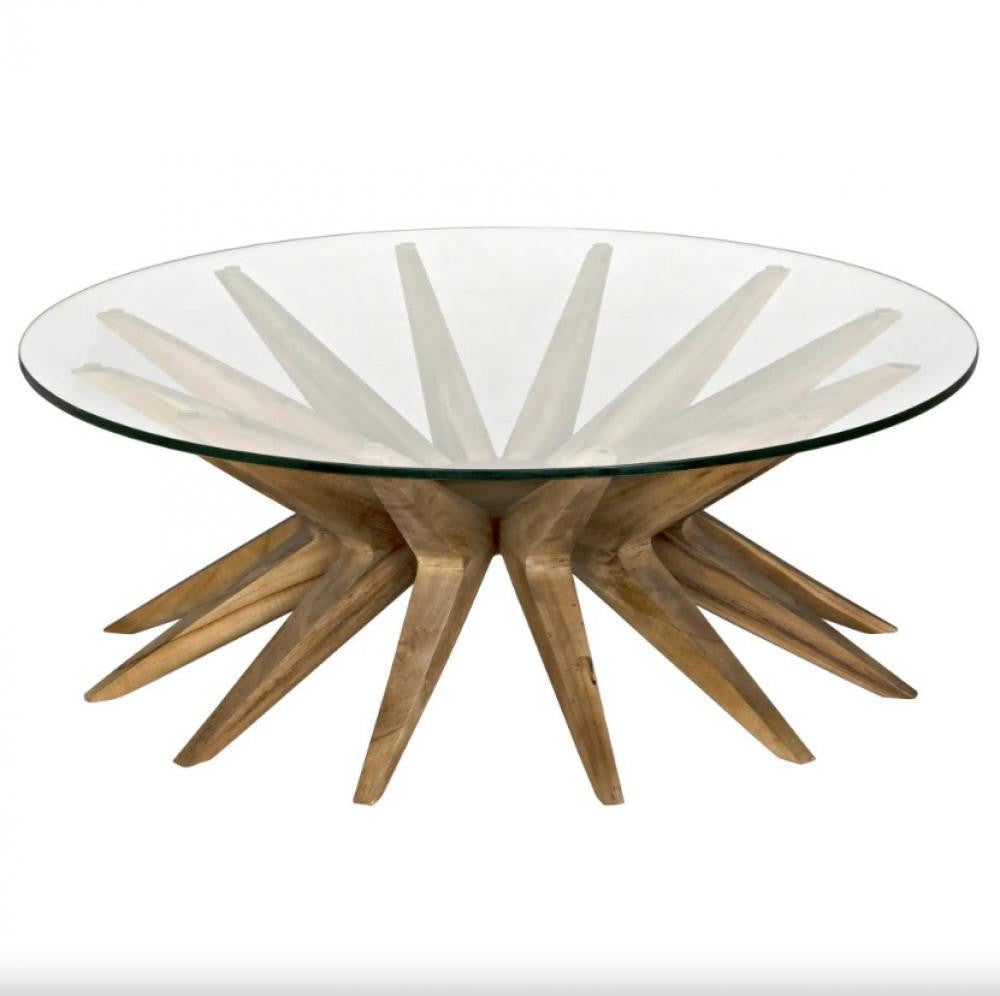 Noir Waldo Coffee Table Clear Coat Flat