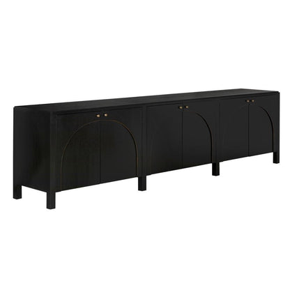 Noir Weston Sideboard Xl Hand Rubbed Black with Light Brown