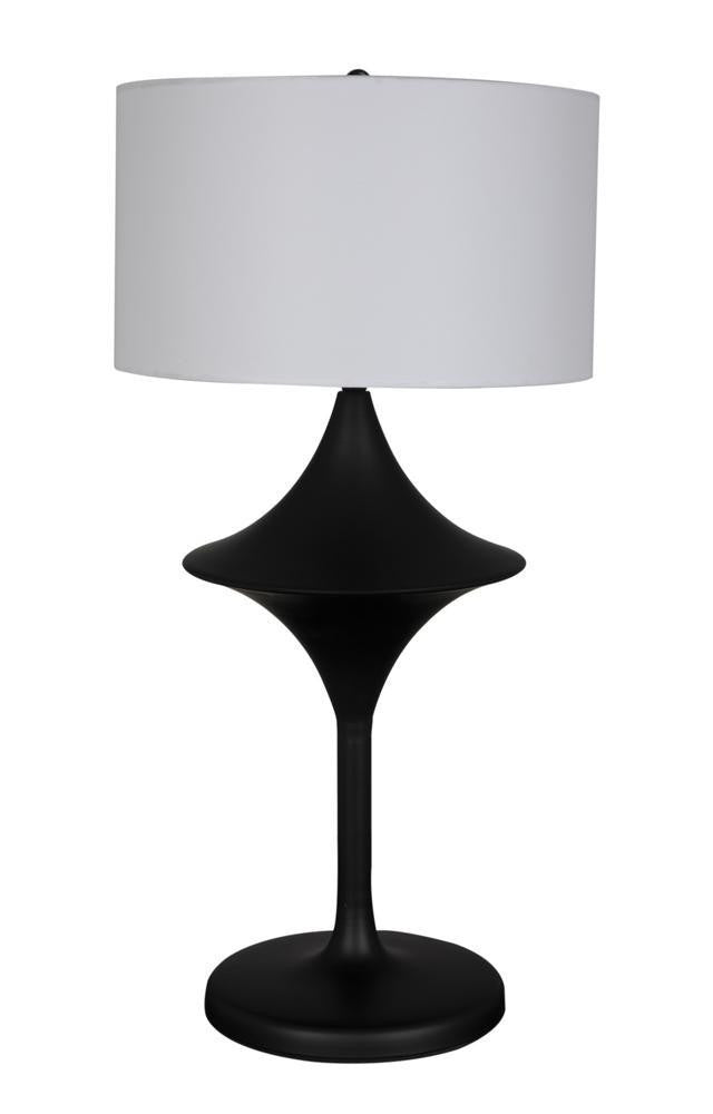 Noir Wilder Lamp With Shade Matte Black