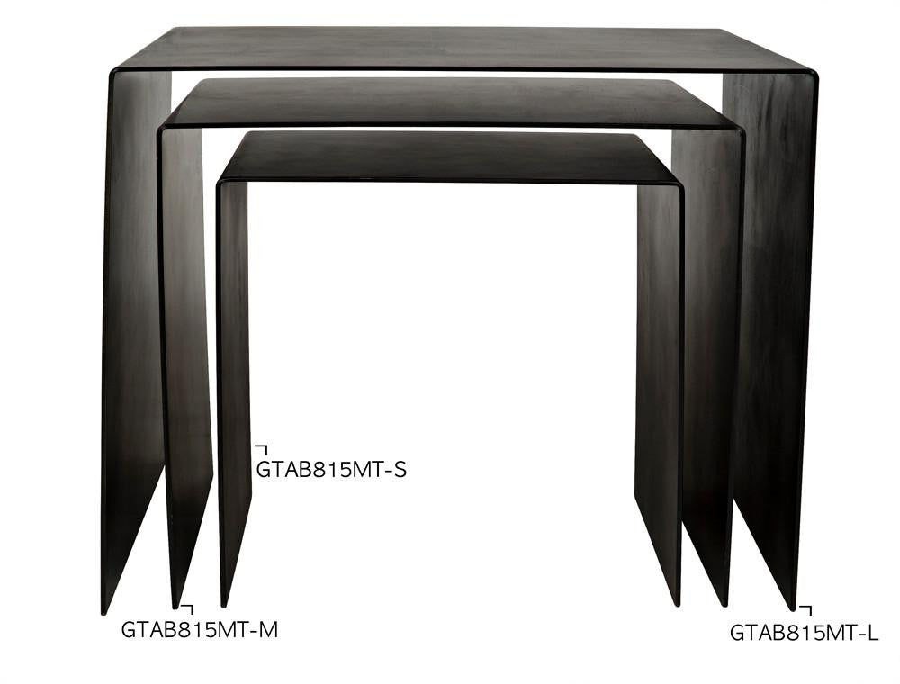 Noir Yves Side Table, Matte Black, 18"H (GTAB815MTB-M YUU6013PQR)