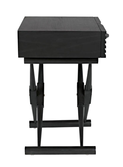 Noir Zanta Side Table, 1-Drawer, Pale, 28"H (GTAB671P YUU6013PQU)