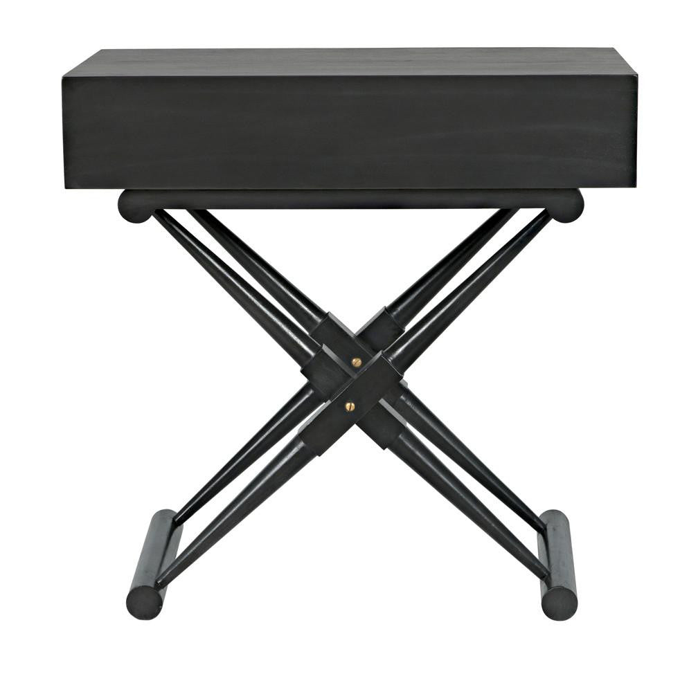 Noir Zanta Side Table, 1-Drawer, Pale, 28"H (GTAB671P YUU6013PQU)