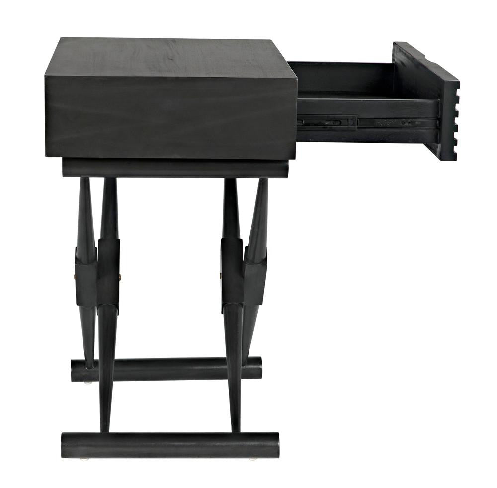 Noir Zanta Side Table, 1-Drawer, Pale, 28"H (GTAB671P YUU6013PQU)