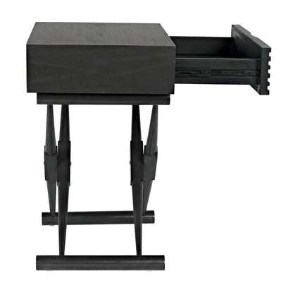Noir Zanta Side Table, 1-Drawer, Pale, 28"H (GTAB671P YUU6013PQU)