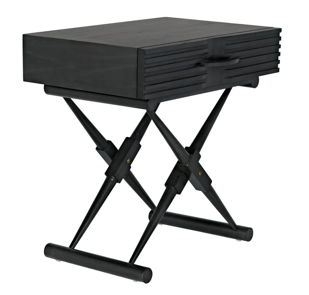 Noir Zanta Side Table, 1-Drawer, Pale, 28"H (GTAB671P YUU6013PQU)