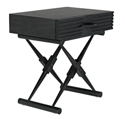 Noir Zanta Side Table, 1-Drawer, Pale, 28"H (GTAB671P YUU6013PQU)
