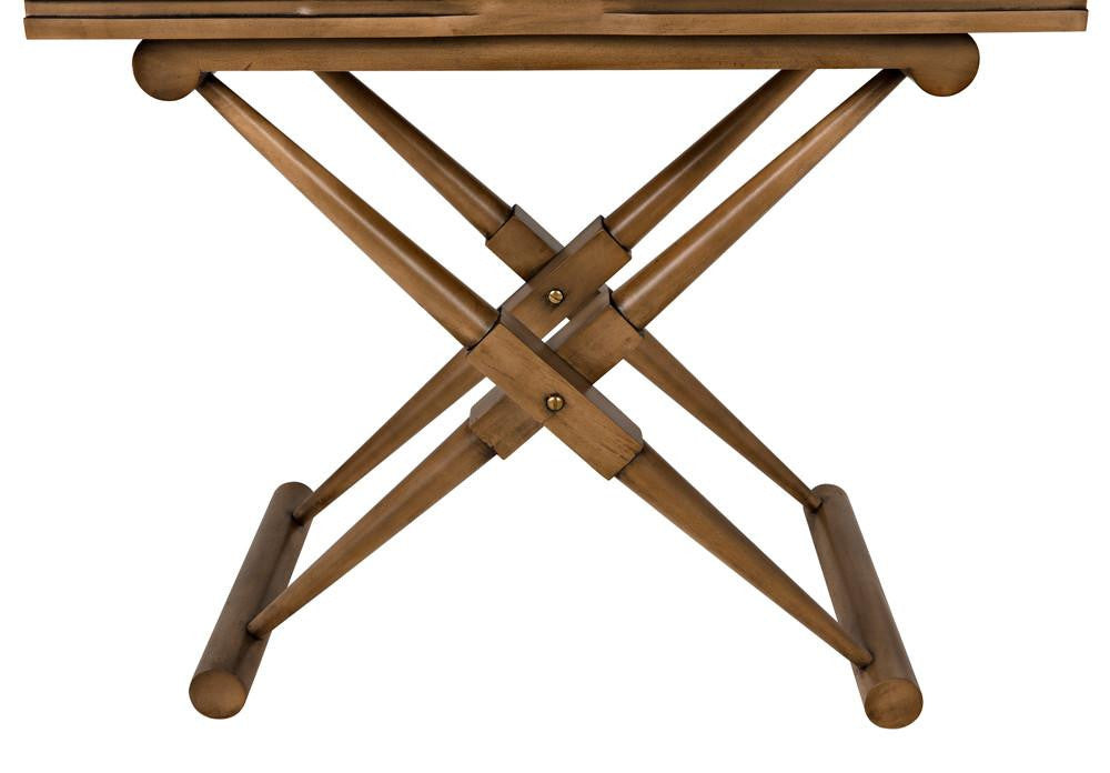 Noir Zanta Side Table, 1-Drawer, Saddle Brown, 28"H (GTAB671SB YUU6013PQV)