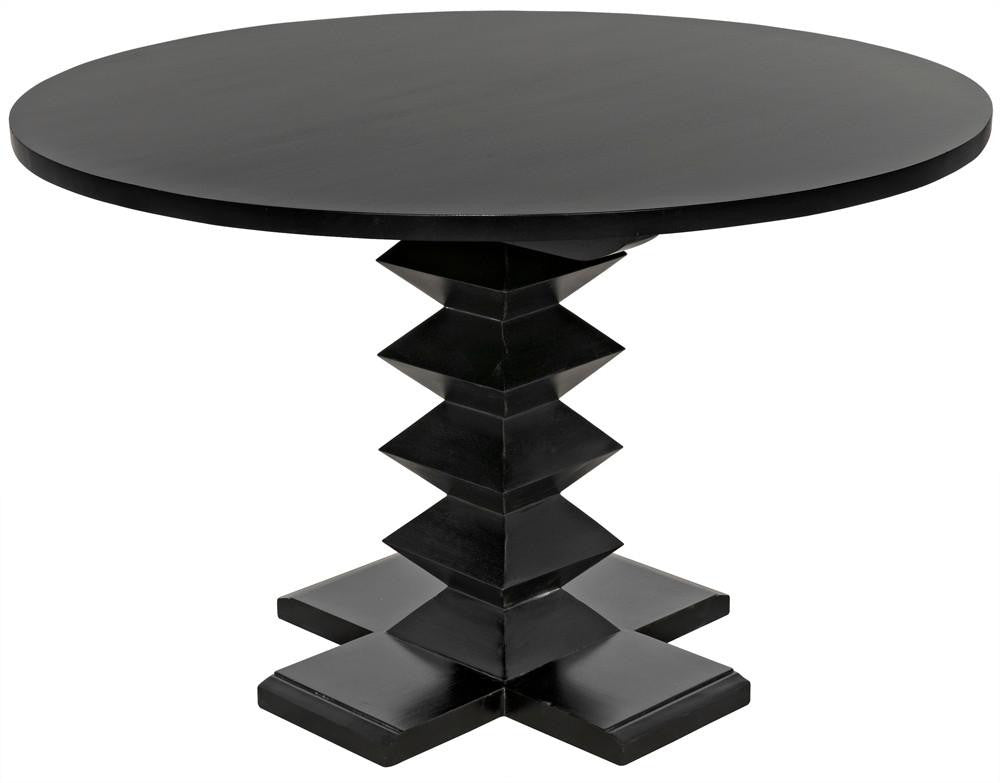 Noir Zig-Zag Dining Table