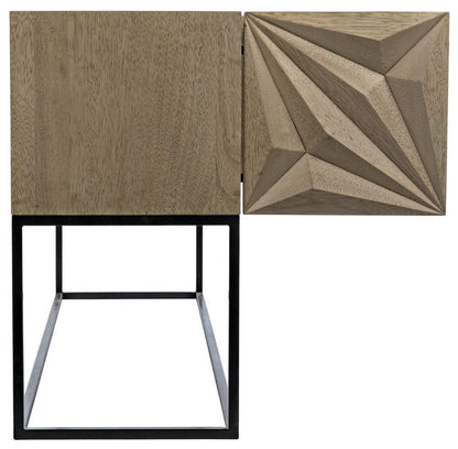 Noir Zurich Console Bleached Walnut