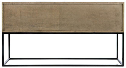 Noir Zurich Console Bleached Walnut