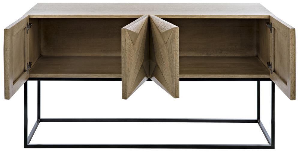 Noir Zurich Console Bleached Walnut