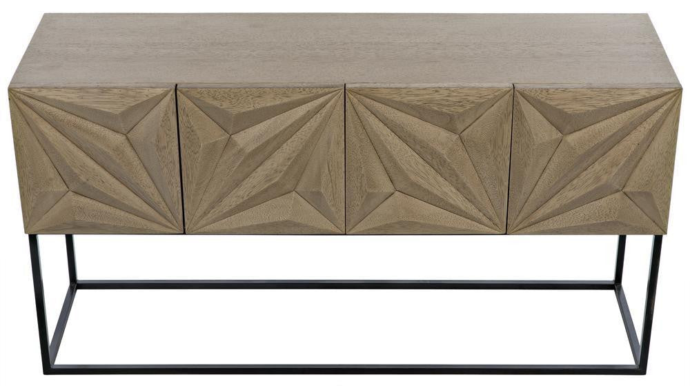 Noir Zurich Console Bleached Walnut