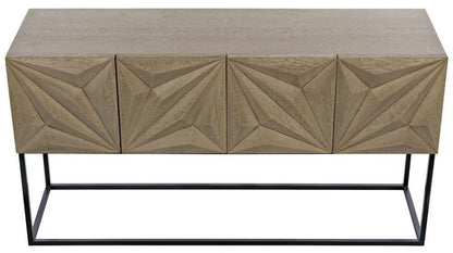 Noir Zurich Console Bleached Walnut