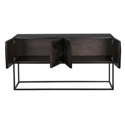 Noir Zurich Console Ebony Walnut