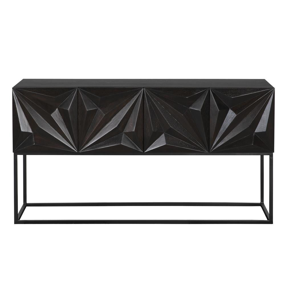 Noir Zurich Console Ebony Walnut