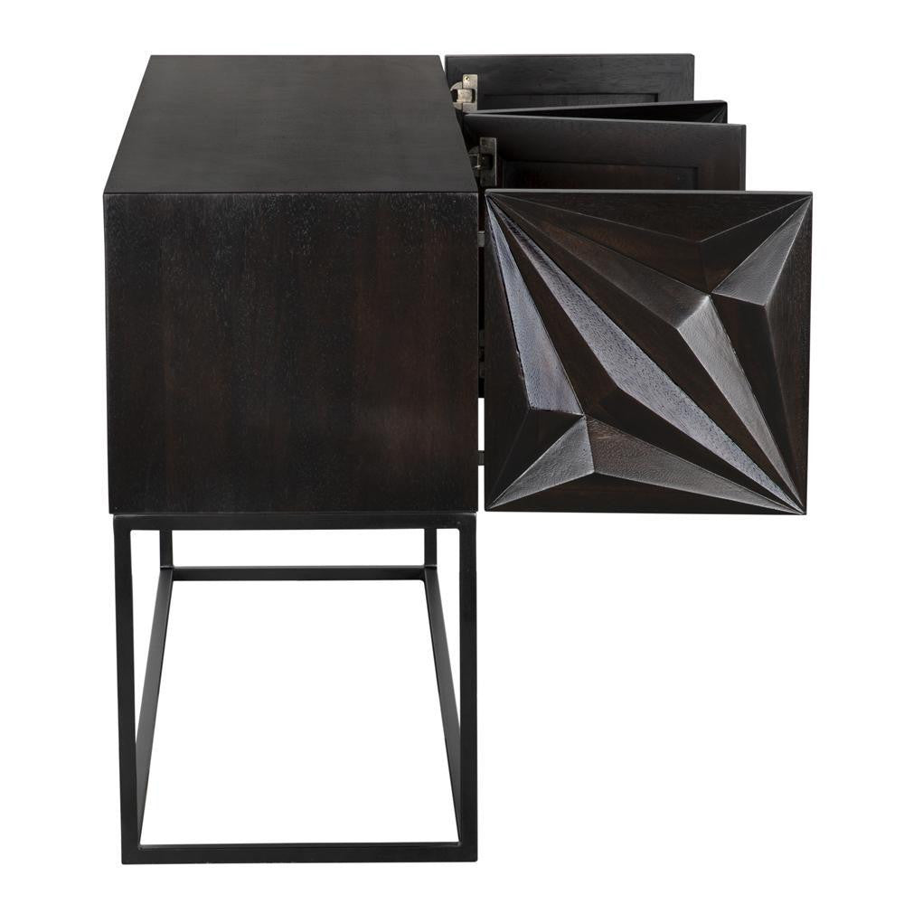Noir Zurich Console Ebony Walnut