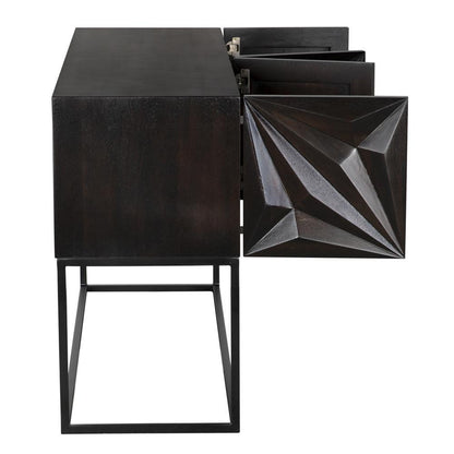 Noir Zurich Console Ebony Walnut