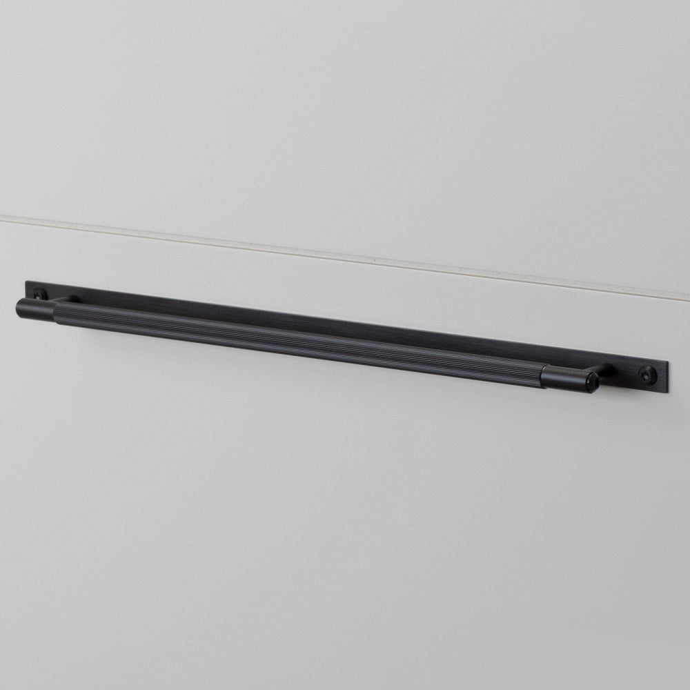 Pull Bar - Linear Plate, Large, Black