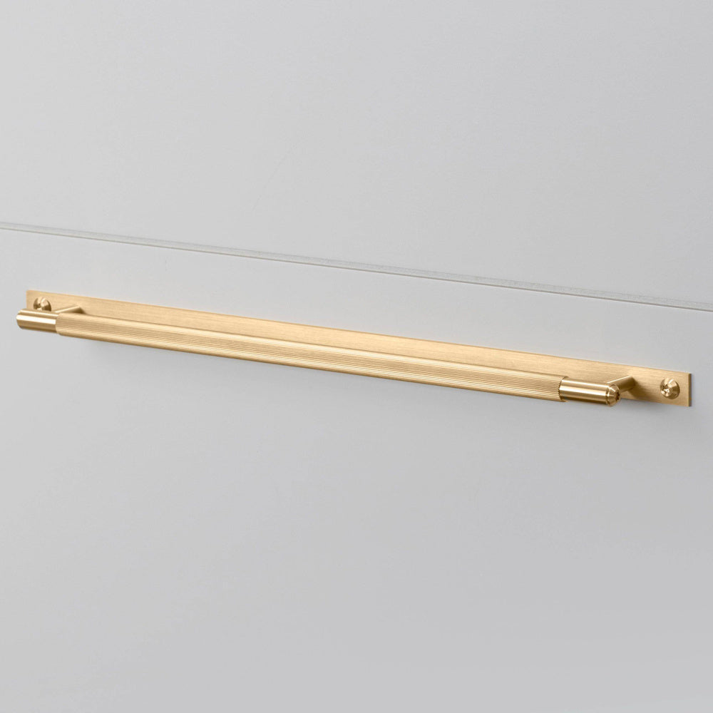 Pull Bar - Linear Plate, Large, Brass