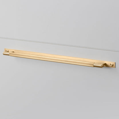 Pull Bar - Linear Plate, Large, Brass