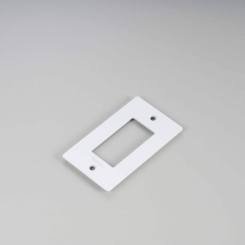 Wall Plate - 1G, Logo, White