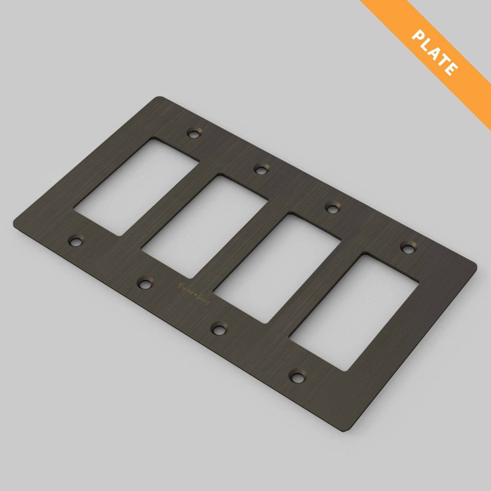 Wall Plate - 4G, Logo, Smoked Bronze