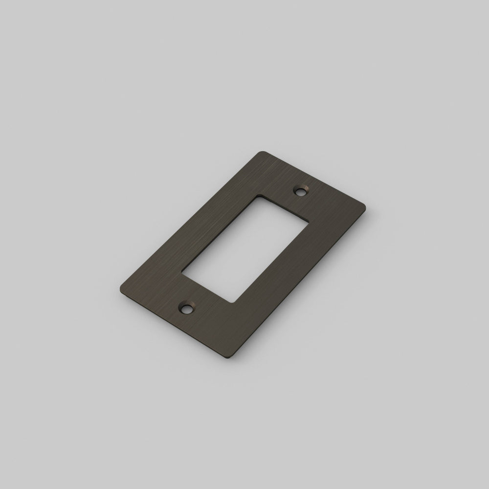 Wall Plate - 1G, No Logo, Smoked Bronze