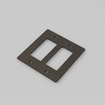 Wall Plate - 2G, No Logo, Smoked Bronze