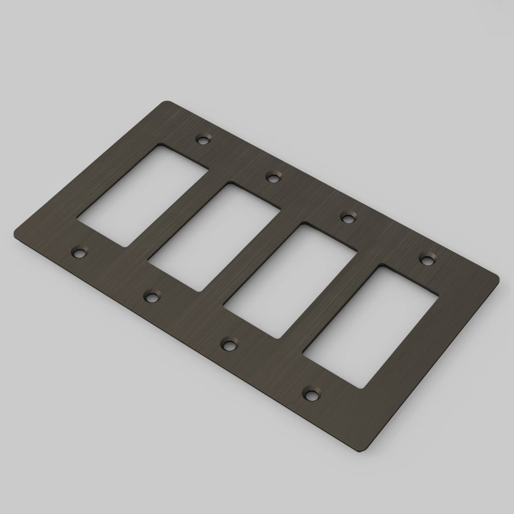 Wall Plate - 4G, No Logo, Smoked Bronze
