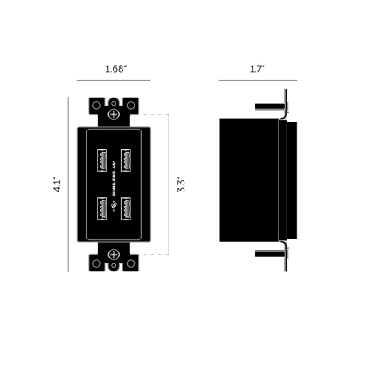 Buster + Punch Buster + Punch Outlet Module, USB Black