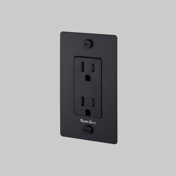 Outlet - Duplex, Logo, Black