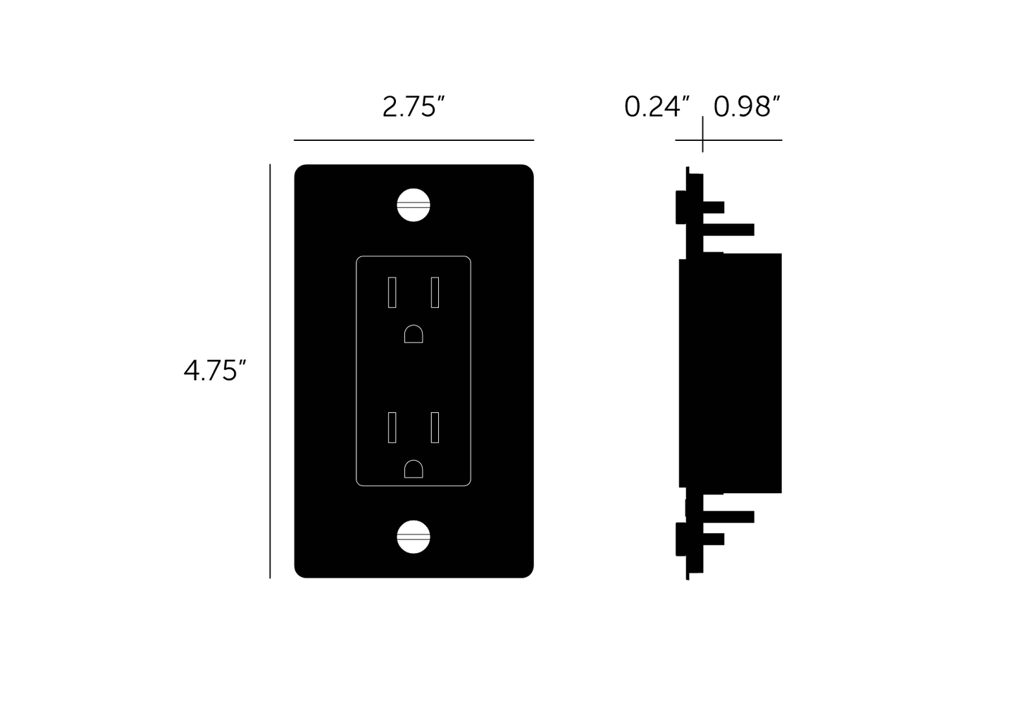 Buster + Punch Buster + Punch 1G Duplex Outlet Brass