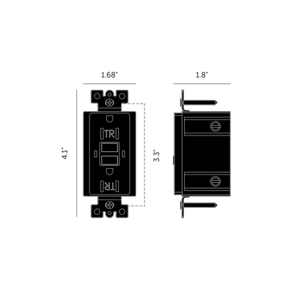 Buster + Punch Buster + Punch Outlet Module, Duplex GFCI White