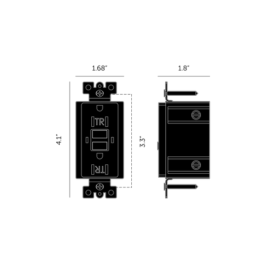 Buster + Punch Buster + Punch Outlet Module, Duplex GFCI White