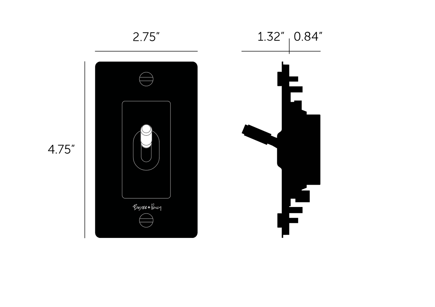 Buster + Punch Buster + Punch 1G Toggle Switch Brass
