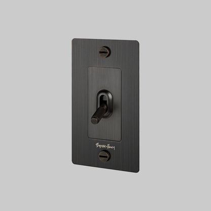 Toggle Switch - 1G, Logo, Smoked Bronze