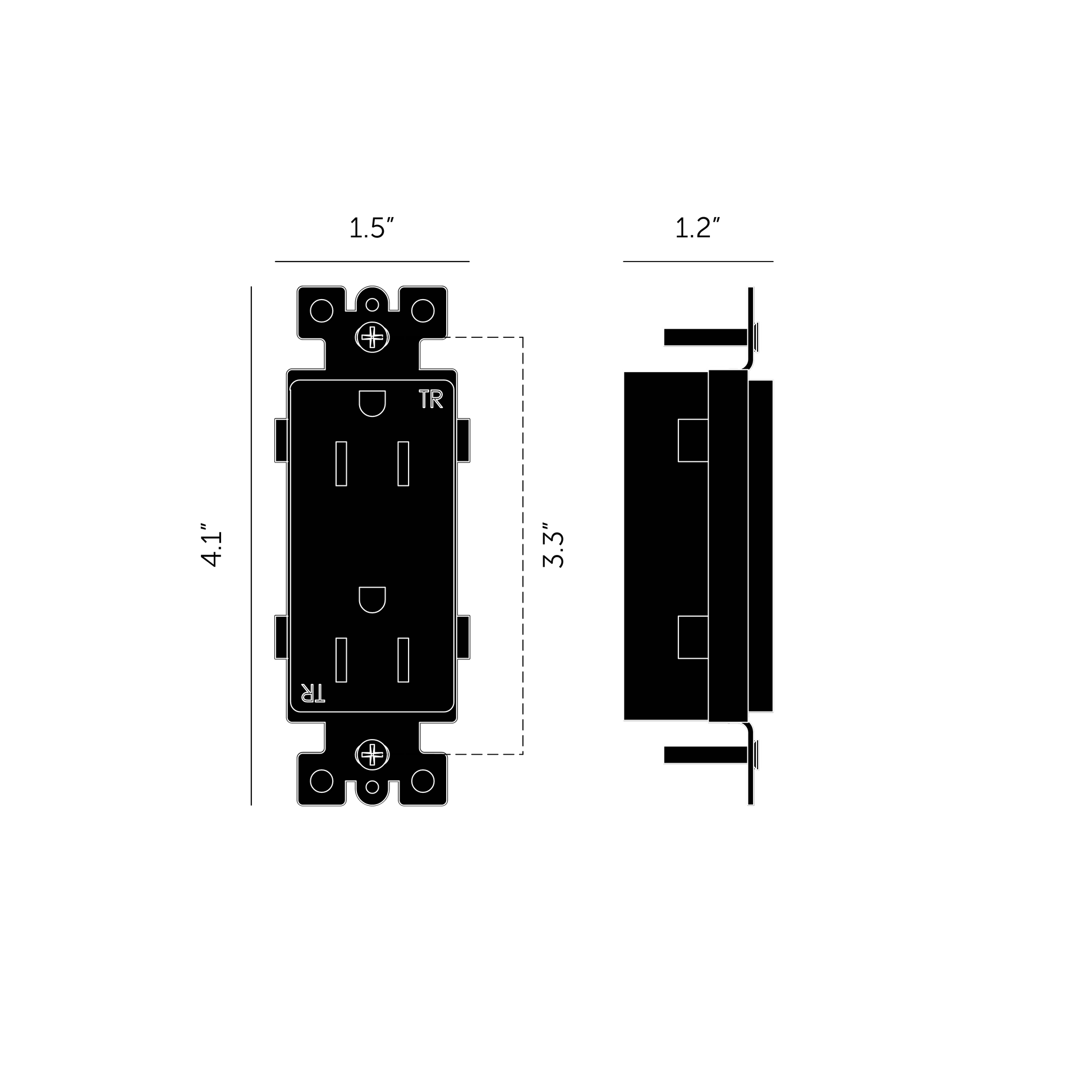 Buster + Punch Buster + Punch Outlet Module, Duplex White
