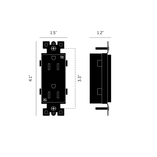 Buster + Punch Buster + Punch Outlet Module, Duplex White