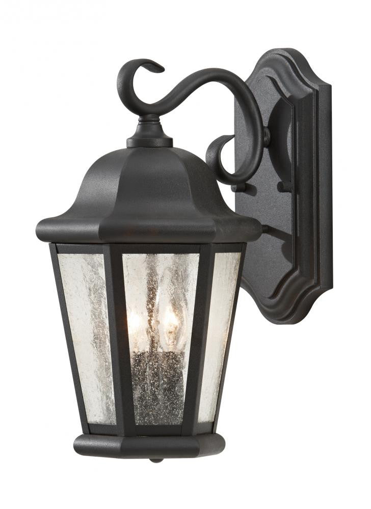 Generation Lighting Martinsville Medium Two Light Outdoor Wall Lante Black
