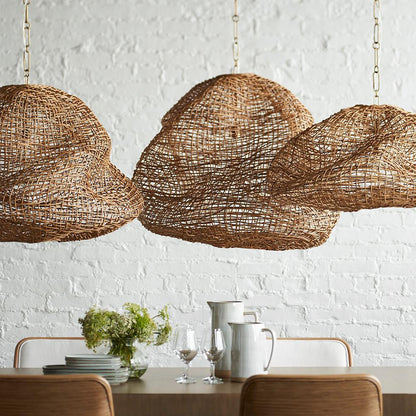 Palecek Andorra Pendant, 1-Light, Medium, Natural, 32.5"W (2723-79 3706TP10)