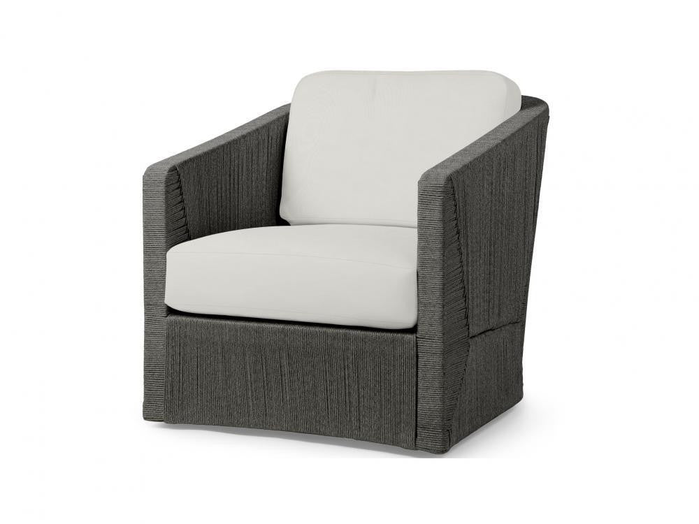 Palecek Carmine Outdoor Swivel Coal Lounge Chair, Grade  Coal