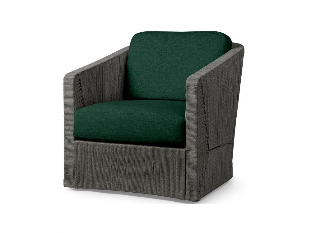 Palecek Carmine Outdoor Swivel Coal Lounge Chair, Grade  Coal