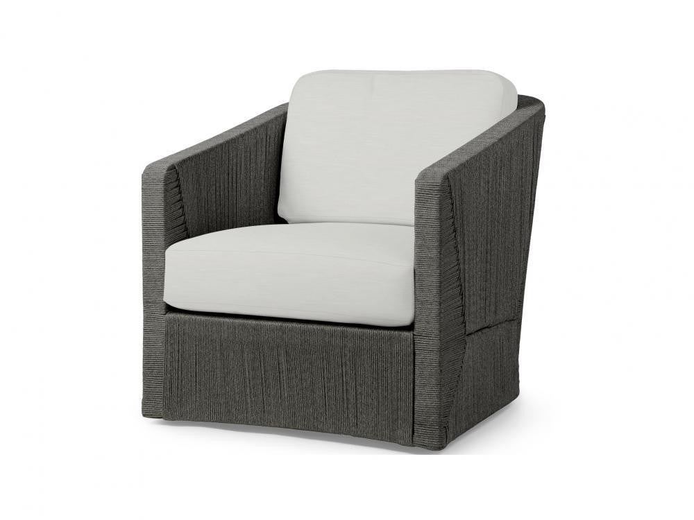 Palecek Carmine Outdoor Swivel Coal Lounge Chair, Grade  Coal