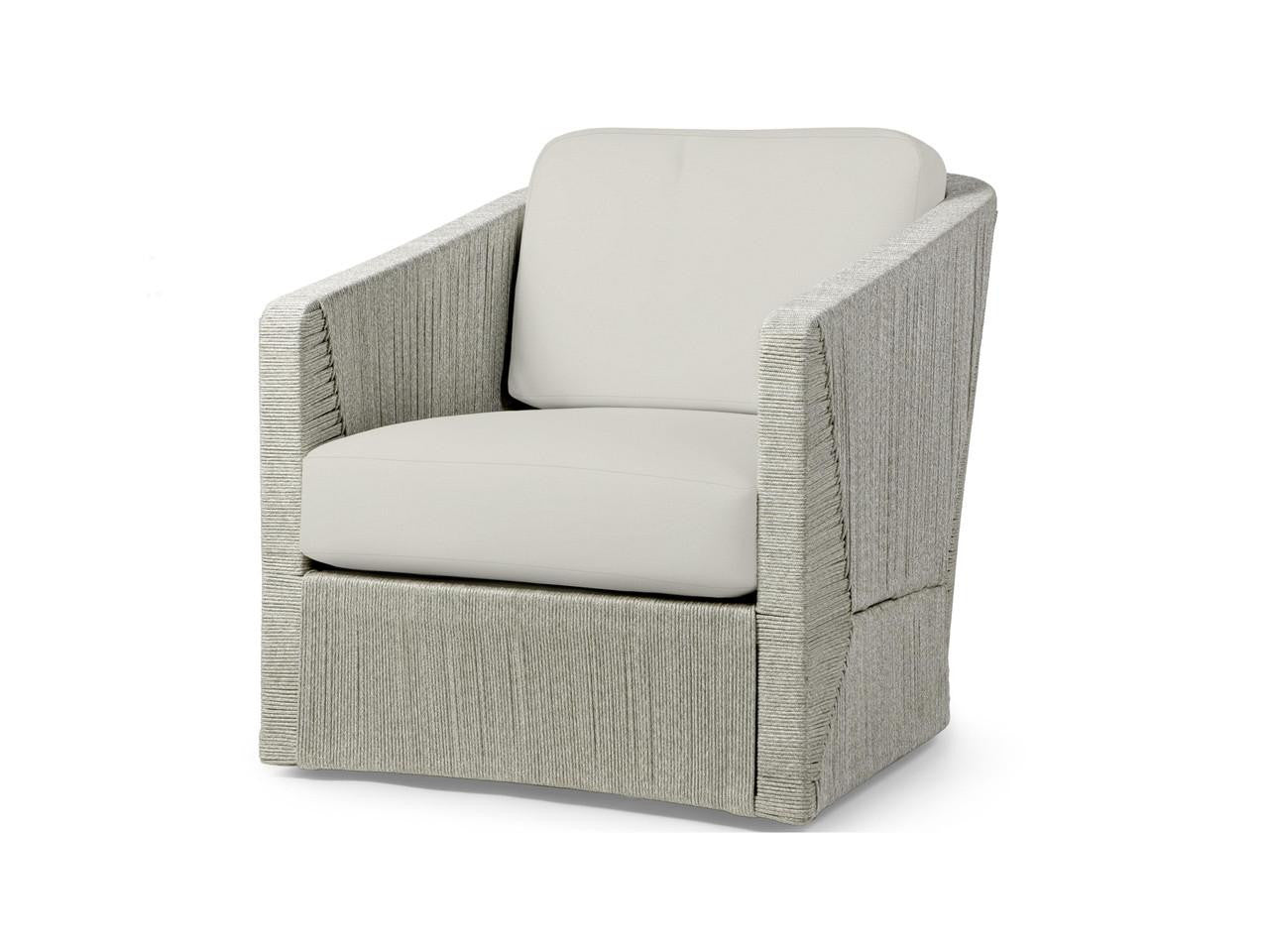 Palecek Carmine Outdoor Swivel Light Fog Lounge Chair, G Light Fog
