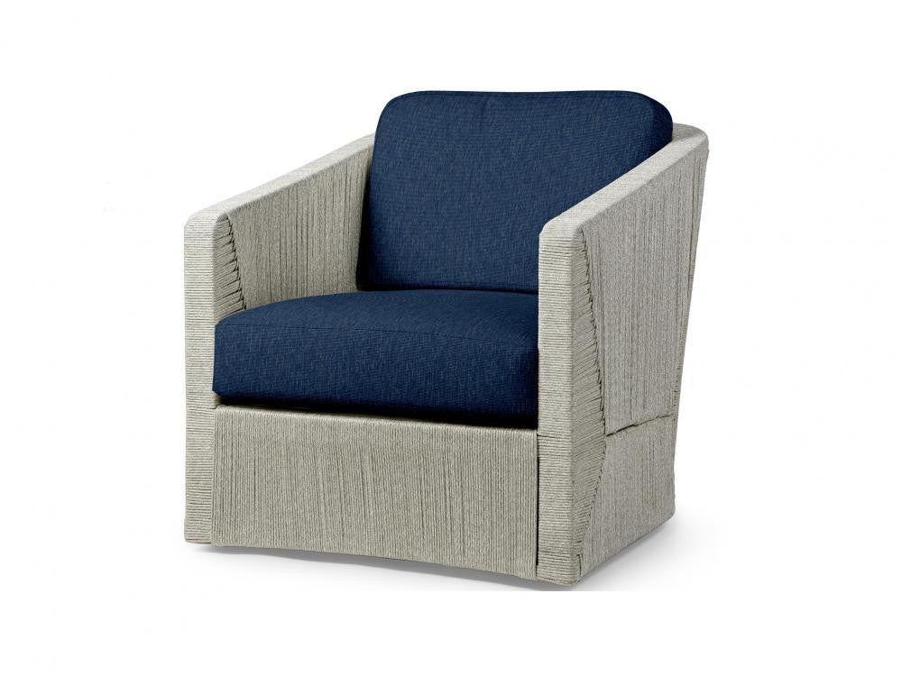 Palecek Carmine Outdoor Swivel Light Fog Lounge Chair, G Light Fog